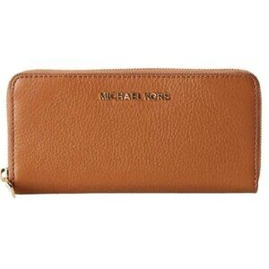 Michael Kors Luggage Brown Jet Set Travel Large Leather Continental Wallet